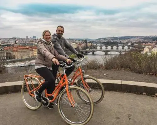 Prague bike private guided tour with pickup