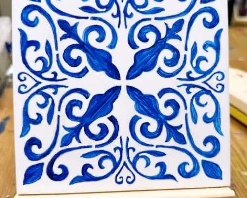 ポルトガルタイルの絵付けワークショップ