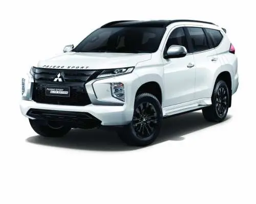 现代白色三菱Pajero Sport SUV，提供从甲米机场到各度假村和岛屿的舒适私人机场接送，服务弹性且可能包含渡轮票。