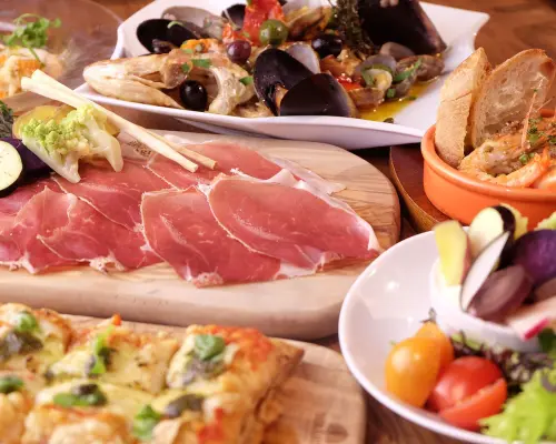 จังหวัดโอซาก้า มัตสึยามาจิ/ทามาซึคุริ |. Bar Namahamu & Italian VINO (prosciutto & Italian VINO) |