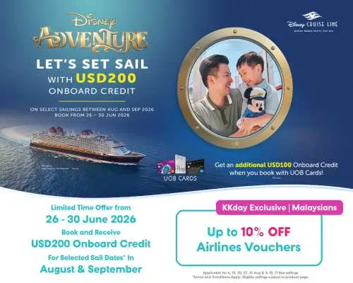 [KKday Exclusive] Disney Cruise Line, Disney Adventure | 3/4 Night Cruises from Singapore