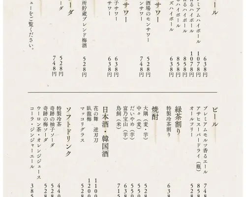 시즈오카현, 아오이구, 스루가구 | 이자카야 야키니쿠 니쿠 와라이 (야키니쿠 니쿠 와라이 히토주쿠초점) | 좌석 예약 전용