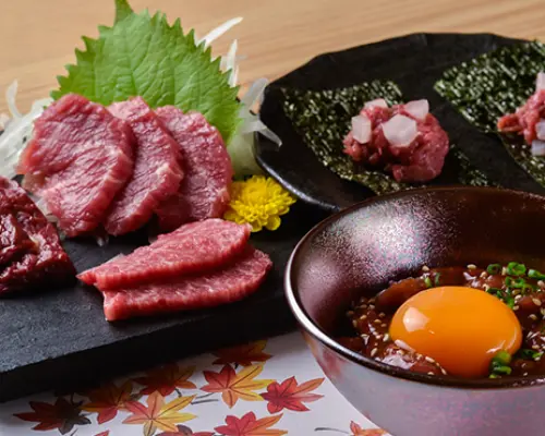 Akasaka, Yakuin, Hirao area, Fukuoka Prefecture | Basashi Senmon Ten Takechan (Horse Sashimi Specialty Restaurant Takechan Shirokane) | Seat Reservation Only