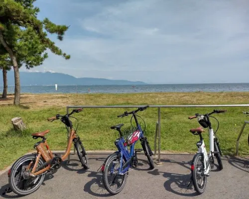 [Shiga, Otsu] Electric Assist Bicycle / 1-Day Rental Plan - Enjoy the refreshing and easy ride around Lake Biwa from morning to evening! We also introduce tourist spots around Lake Biwa!