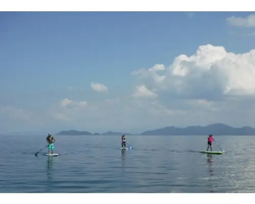 【滋賀・琵琶湖】びわ湖-新店舗Wani Base-で水上散歩SUP上達コース（経験者向け）レンタル込み!少人数制