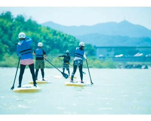【岐阜木曽川／写真付】のんびりサップで水上散歩。2kmの川下り体験。初心者OK「SUPクルージング」
