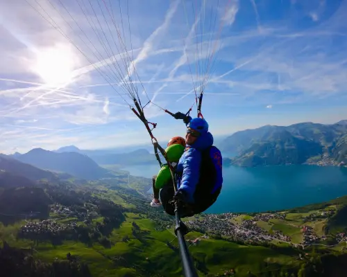 "Panorama flight" paragliding Lake Lucerne from Emmetten