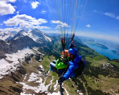 "Panorama flight" paragliding Lake Lucerne from Emmetten