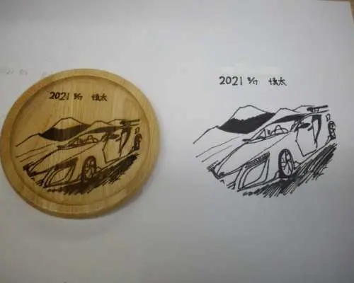 【長野県・安曇野】自分で描く絵や文字がオリジナルの一品に変身！レーザー彫刻体験。プレゼントや記念日にも最高　好きなイラストがマイグッズに