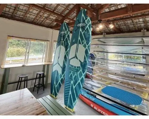 [Okinawa, Nakijin Village/Motobu] Stand-up paddleboarding: Enjoy leisurely viewing the coral reefs and tropical fish that appear beneath the water's surface on both sides. *Free Insta360 photography!