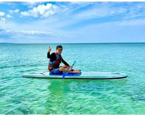 【沖縄　今帰仁村・本部】クリアsup 海の上を歩いているかのような感覚が味わえる。＊Insta360で撮影無料！
