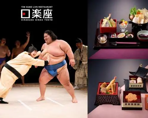 日本东京银座日乐座相扑餐厅SUMO Show｜座位门票＋会席料理