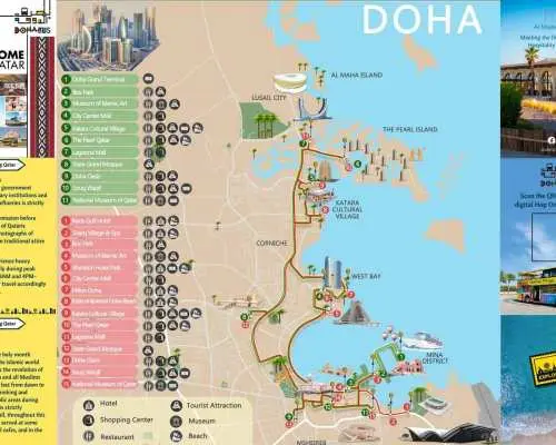 Doha: 24-Hour Hop-On Hop-Off Bus Ticket with Audio Guide｜Qatar