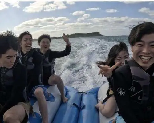 【名護市・今帰仁村・古宇利島】今帰仁の海へGO迷ったらコレ！バナナボートなど最新の乗り物６種類から2つ選べる海あそび満喫プラン！(Aプラン）