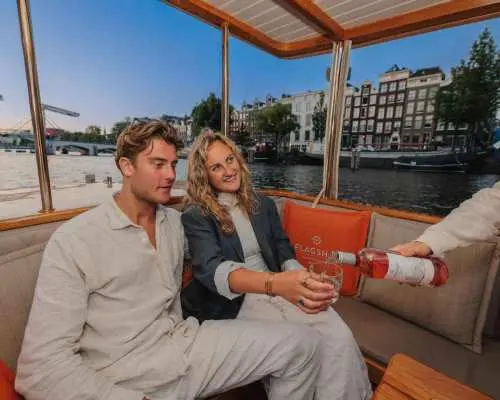 Amsterdam: Evening (Sunset) Canal Cruise with Bar on Board｜Netherlands