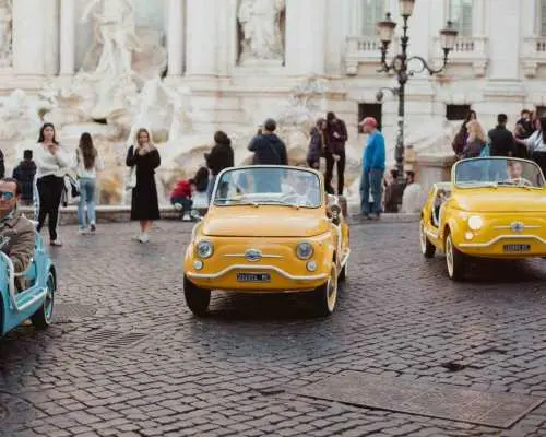 Rome: Vintage Electric Cabriolet Private Driving Tour｜Italy