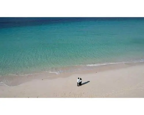 [Okinawa, Miyako Island] Drone photography at Yonaha Maehama Beach