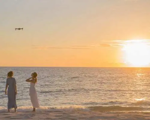 [Okinawa, Miyako Island] Drone photography at Yonaha Maehama Beach