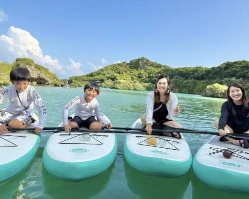 [Miyako Island - Pick-up and Drop-off Available] SET Plan ☆ Snorkeling & SUP | Duration: 3 hours ★ Free photo data, drone photography option ★ Ages 1-70 OK!