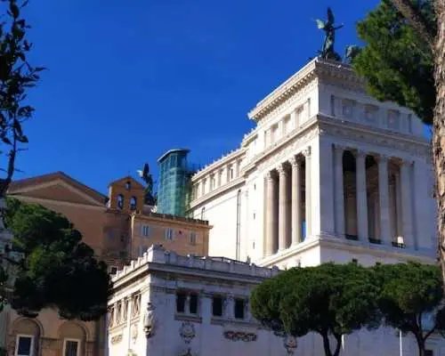 Palazzo Venezia reserved entrance with the Museum of the Risorgimento