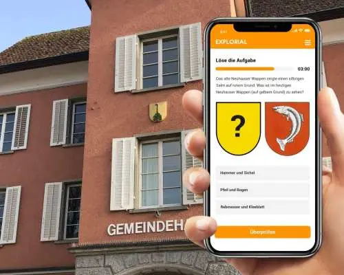 Neuhausen am Rheinfall interactive scavenger hunt with the smartphone
