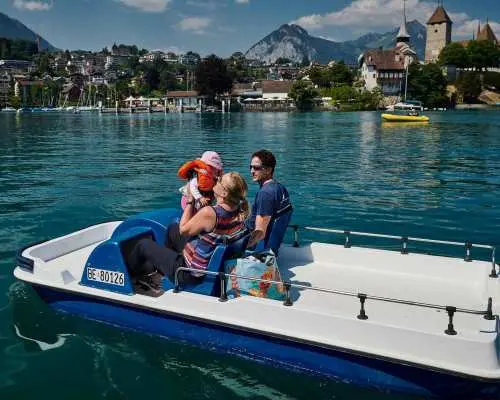 Pedal Boat Rental Lake Thun from Spiez