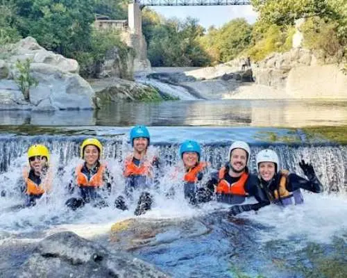 River trekking and body rafting guided tour at Alcantara Gorges