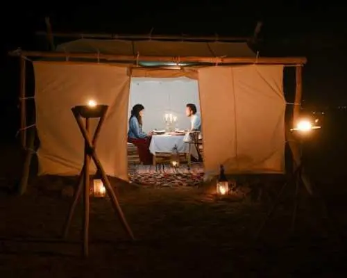 Sunset dinner experience in the desert of Agafay