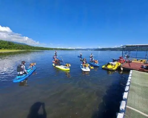 【富士山・山中湖】初心者歓迎！　山中湖でのSUP体験＜180分コース＞　お子様もご一緒に！10才から参加OK！　愛犬も一緒に体験OK！