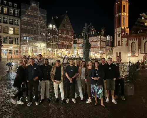 Frankfurt nightlife experience with bar crawl, club entry and shots