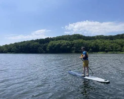 [Shiraoi, Lake Poroto] SUP experience at Lake Poroto!! (Stand-up paddleboarding) Beginners and experienced paddlers are all welcome. Free photo included!!