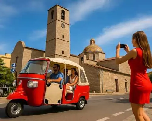Tour of Olbia in Tuk-Tuk with a stop at Pittulongu beach