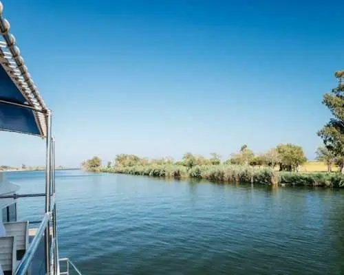 River cruise through the Ebro Delta river