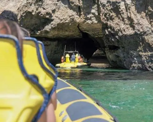 Insonia Cave and Dolphins Speedboat with Transport from Albufeira