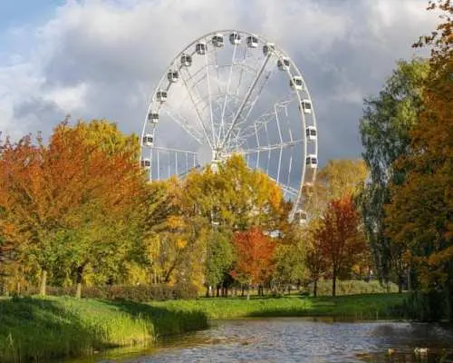 Riga Rise observation wheel with digital art gallery