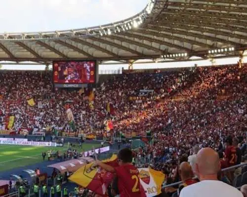 AS Roma football game at Stadio Olimpico