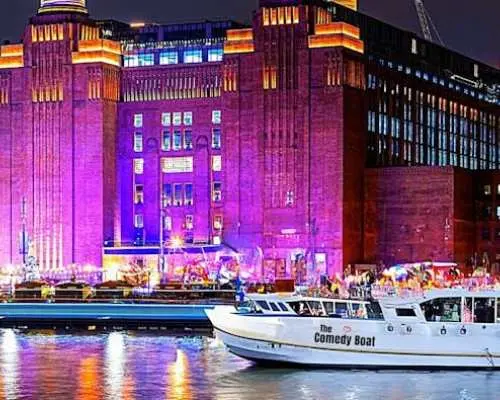 Dark Comedy and Pizza Night on the Iconic Battersea Barge