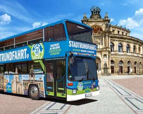 Panorama tour of Dresden with mountain railway and hop-on hop-off bus