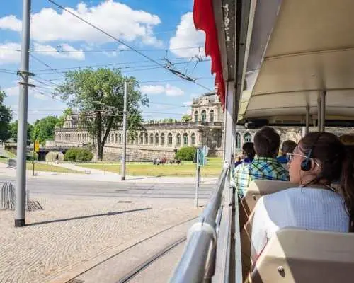 Panorama tour of Dresden with mountain railway and hop-on hop-off bus