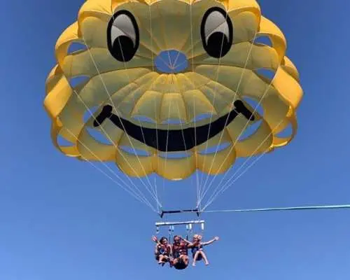 Parasailing experience in Mallorca's Cala Bona