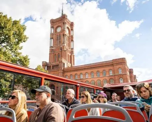 Berlin Red Sightseeing hop-on hop-off 24 or 48h bus