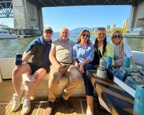 Adults‑only yacht cruise along Vancouver's coastline with drinks