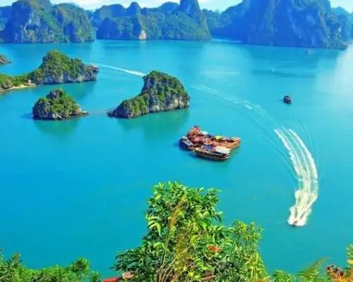 從河內出發，參加為期兩天的下龍灣遊船之旅，並在私人船艙過夜。