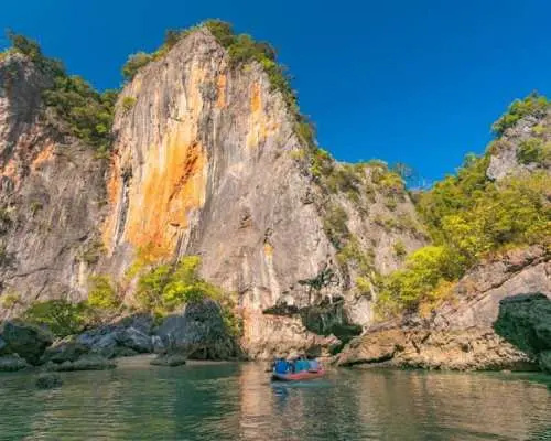 詹姆斯庞德岛和 Ko Naka Yai 与 Ko Hong 从 Khao Lak 乘坐高速双体船划独木舟