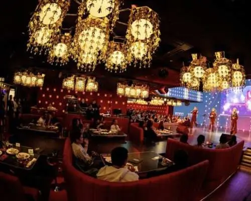 Traditional Japanese cuisine experience with live performance in Tokyo
