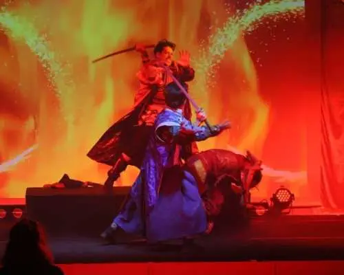 Japanese Show with Sword Fighting, Action and Dance