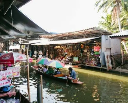 Damnoen Saduak Floating Market and Maeklong Railway Market guided tour