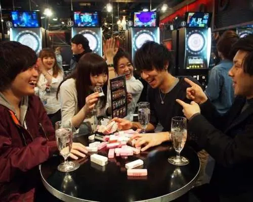 Night at Dining Darts Bar Bee Bee Namba in Osaka