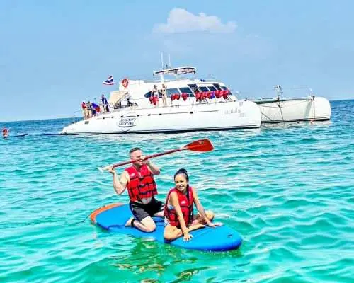 Pattaya: Three Islands Catamaran Tour with Lunch Buffet | Thailand