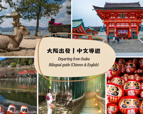 大阪&京都&奈良超人氣景點一日遊｜勝尾寺達摩牆+嵐山超美竹林+奈良公園餵鹿｜大阪出發｜